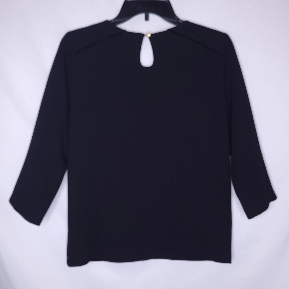 Madewell Sezane Top XS Black Button Shoulder - Picture 5 of 11